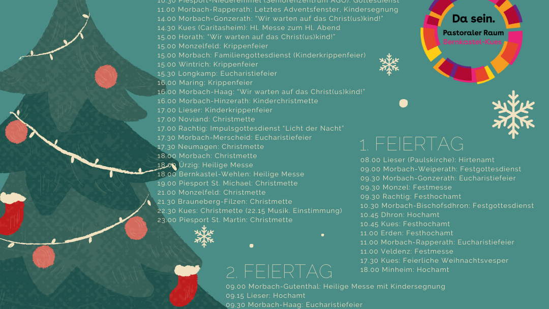 Gottesdienste zu Weihnachten 2023