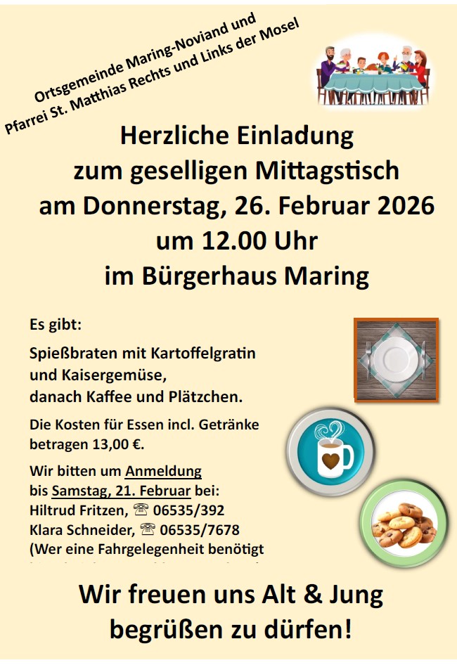 2026-02-26 - Geselliger Mittagstisch Maring
