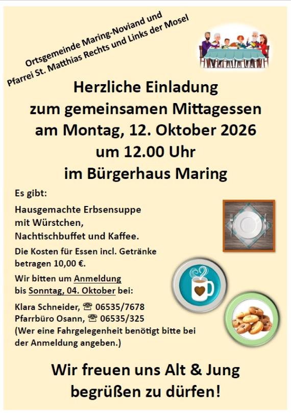 2026-10-12 Plakat Mittagessen Ma-No