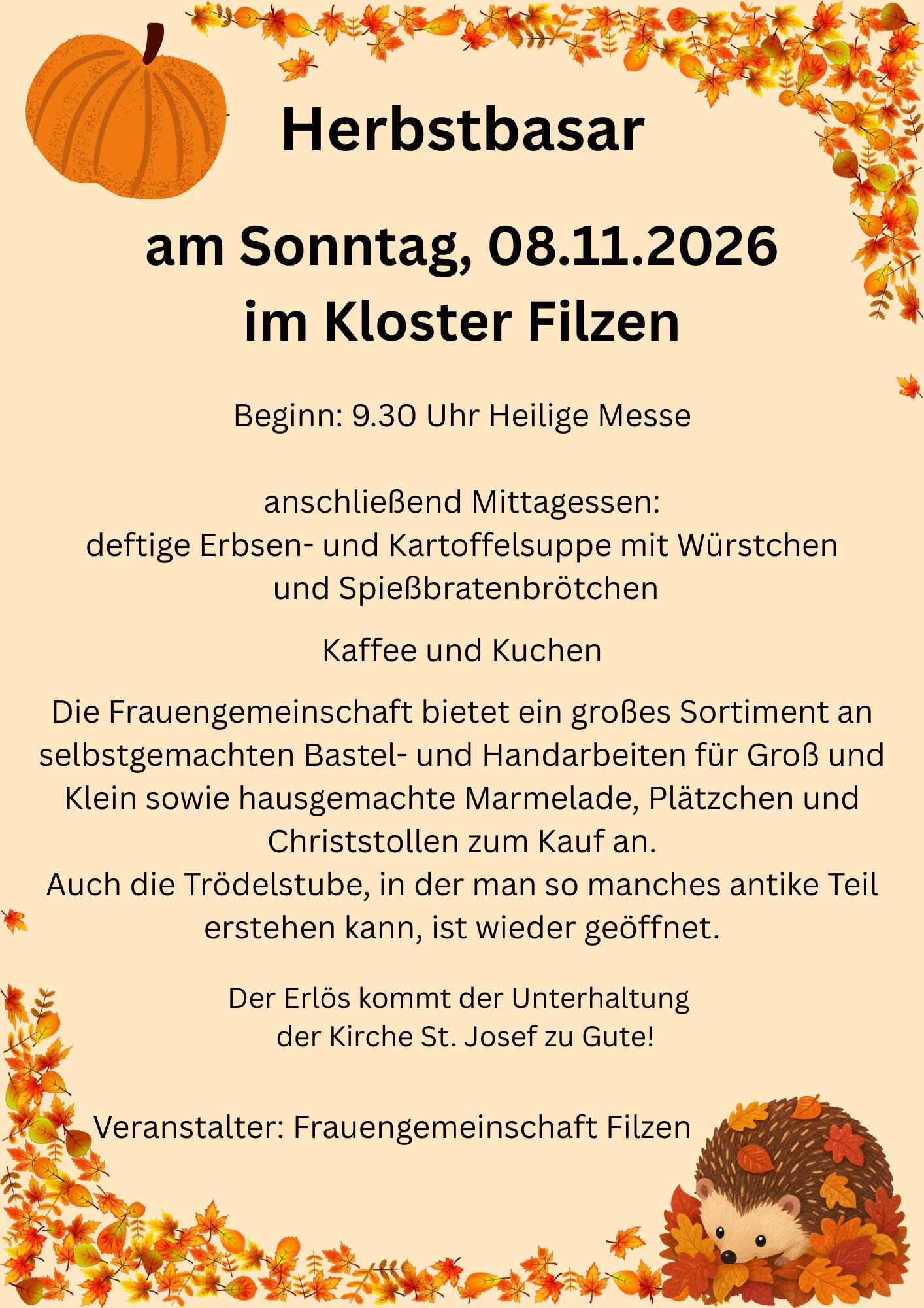 2026 - Herbstbasar Filzen