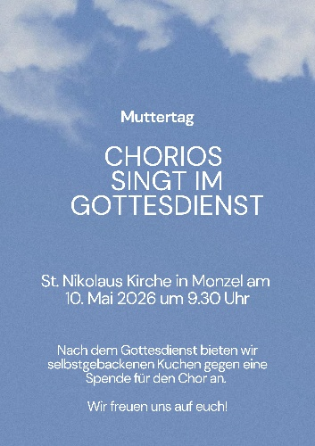 CHORios singt 10.05.2026