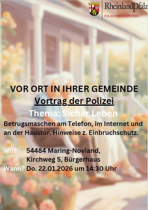Vortrag der Polizei - Bürgerhaus Maring